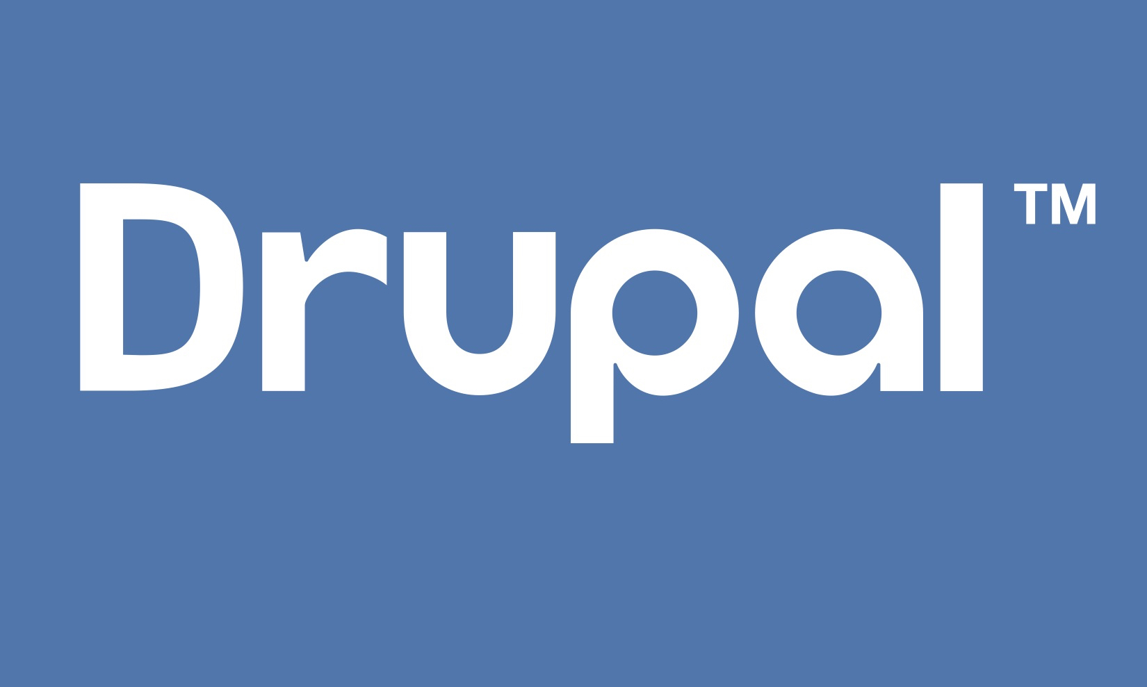 Drupal Logo Blauer Hintergrund